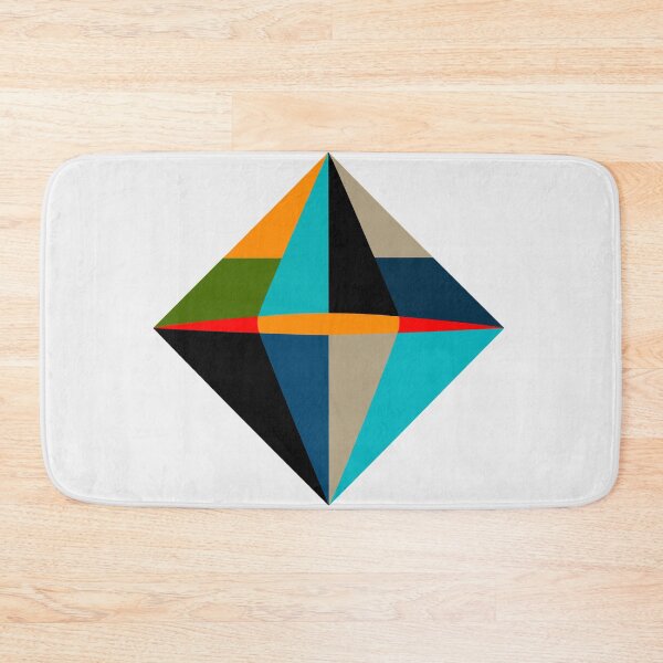 Item preview, Geometric Diamond Fine Art Poster – Modern Abstract Blue & Green Wall Art Print designed and sold by paulo silveira.
