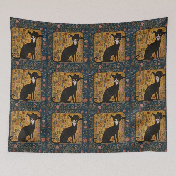 Item preview, A medieval cat among fantastical roses. designed and sold by Natalia-Vlad.