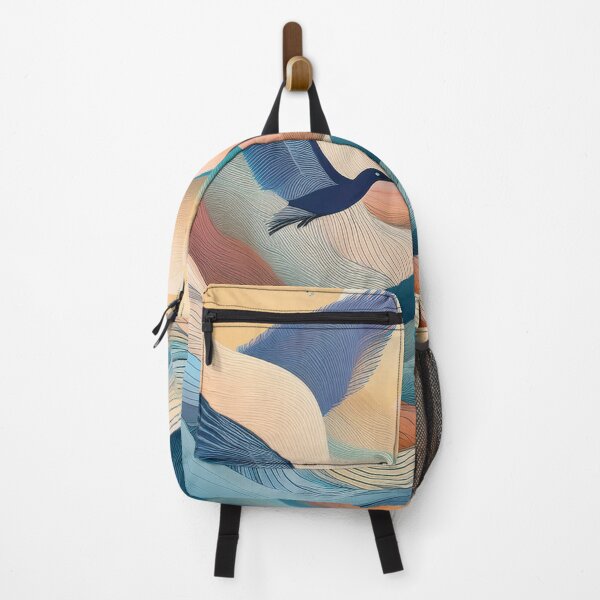 Item preview, Wings of Serenity – Abstract Bird in a Dreamlike Landscape designed and sold by MDKey DESIGN.