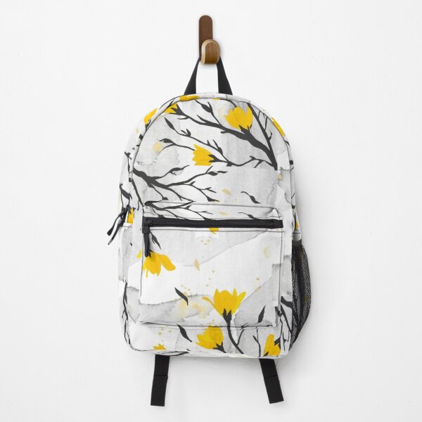 Item preview, White background, yellow flowers, black and gray branches, ink wallpaper, simple picture, wonderful illustration designed and sold by gulka8.