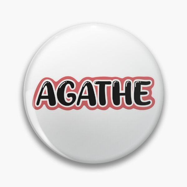 Item preview, Agathe's name on a pink background designed and sold by CreatiSabi.