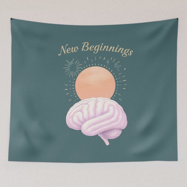 Item preview, New Beginnings Brain – Mind Renewal, Growth & Positivity | Inspiring Neuroscience Art for a Fresh Start designed and sold by PureBrain.