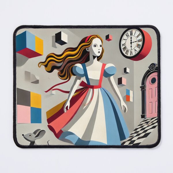 Item preview, Modern Alice — Pink Door and Floating Cubes designed and sold by FusiTink.