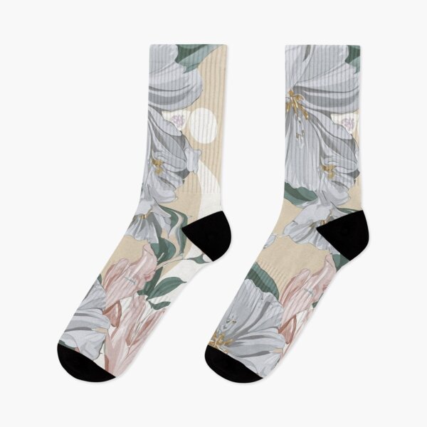 Item preview, flowers on a beige background with a floral pattern, holography, dark pink and gray colors, gold leaf overlay, Chinese cultural motifs, careful details, organic material - cute style, fantasy version designed and sold by gulka8.