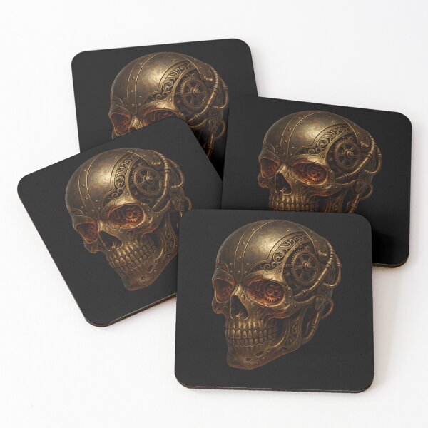 Item preview, Hyper-Realistic Brass Steampunk Skull designed and sold by LaNadaYFundante.