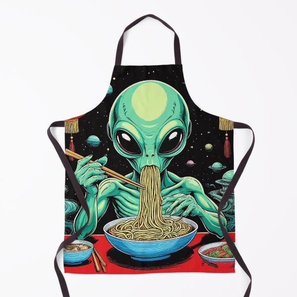 Item preview, Chinese Alien Eats Noodles. Extraterrestrial Eats Ramen. Chinese Food designed and sold by PeasyEasy.