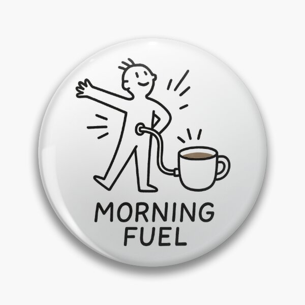 Item preview, Morning Fuel – Funny Coffee Illustration designed and sold by OthersideCoffee.
