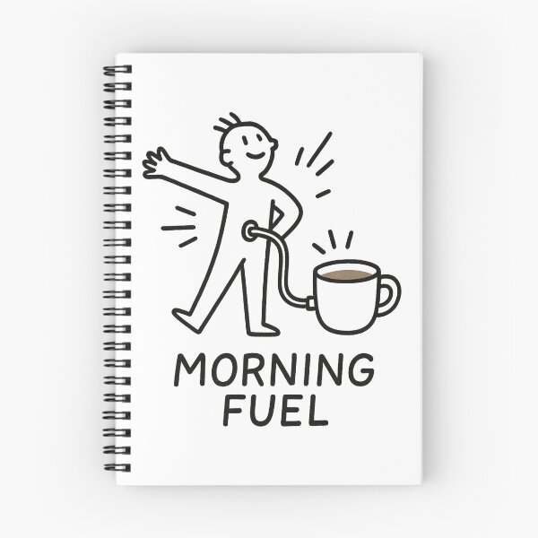 Item preview, Morning Fuel – Funny Coffee Illustration designed and sold by OthersideCoffee.
