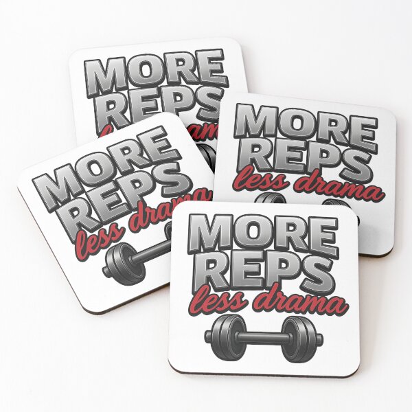 Item preview, More Reps Less Drama – Funny Gym Quote for Fitness Lovers and Bodybuilders designed and sold by EnergyPixel.