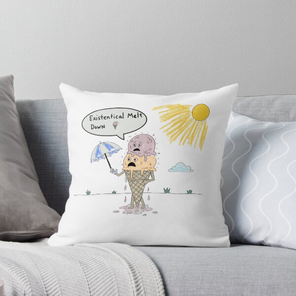 Item preview, Existential Melt Down Ice Cream Cone – Funny Relatable Mental Health Quote Design designed and sold by Popstudio85.