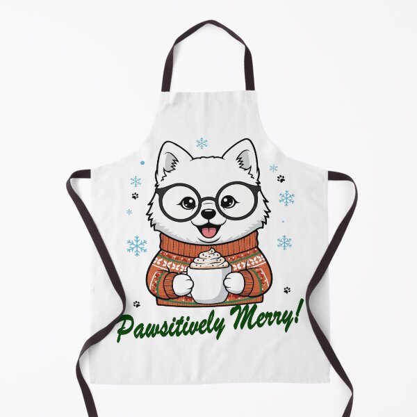 Item preview, Pawsitively Merry Samoyed in Christmas Sweater with Hot Cocoa | Dog Lovers designed and sold by The Real Life Symphony.