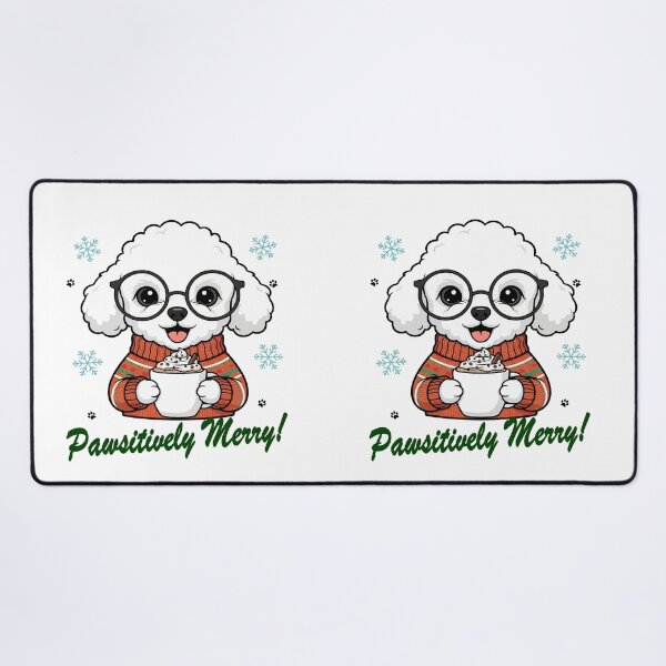Item preview, Pawsitively Merry Teacup Poodle in Christmas Sweater with Hot Cocoa | Dog Lovers designed and sold by The Real Life Symphony.