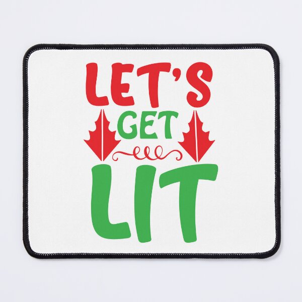 Item preview, Let's Get Lit - Funny Christmas Lights Party Quote designed and sold by FuzionRaptor.