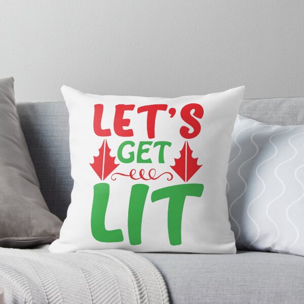 Item preview, Let's Get Lit - Funny Christmas Lights Party Quote designed and sold by FuzionRaptor.