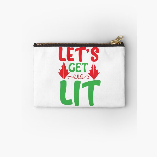 Item preview, Let's Get Lit - Funny Christmas Lights Party Quote designed and sold by FuzionRaptor.