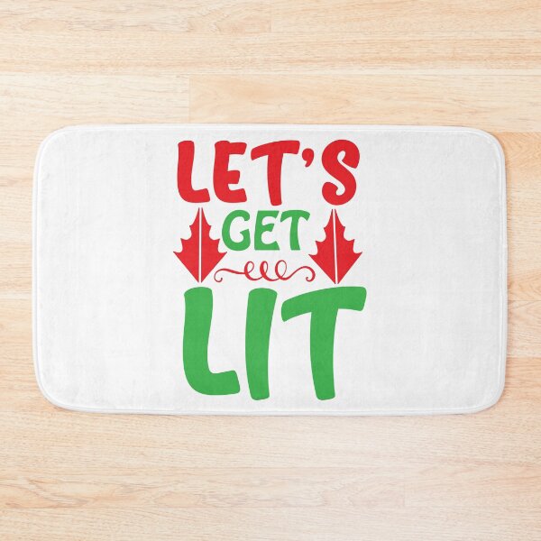 Item preview, Let's Get Lit - Funny Christmas Lights Party Quote designed and sold by FuzionRaptor.