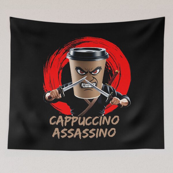 Item preview, Cappuccino Assassino Coffee Lovers Italian Brainrot Meme designed and sold by Zayavca.
