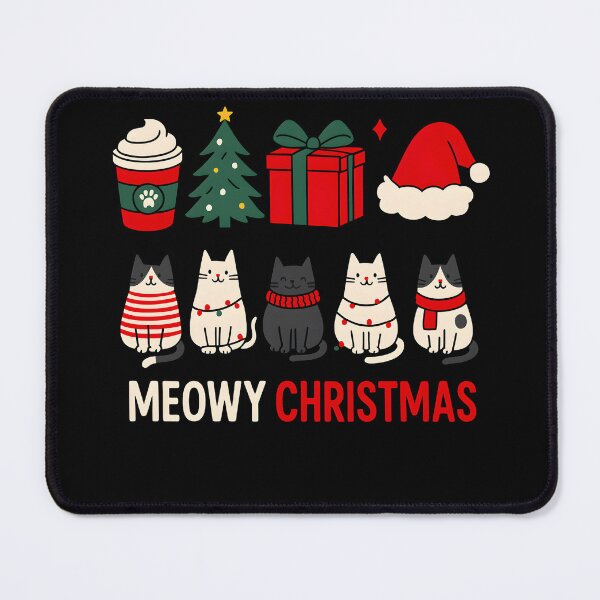 Item preview, Cute Meowy Christmas Cats – Funny Holiday Design designed and sold by TrendPrinter.