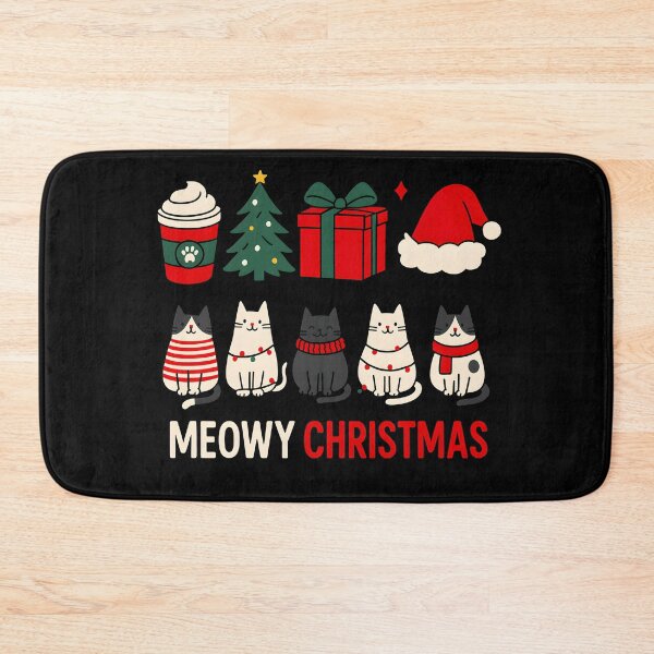Item preview, Cute Meowy Christmas Cats – Funny Holiday Design designed and sold by TrendPrinter.