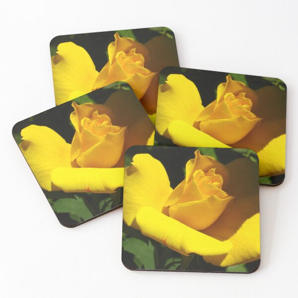 Item preview, Yellow Rosebud Opening in Light and Shadow designed and sold by JoyousArt4u.