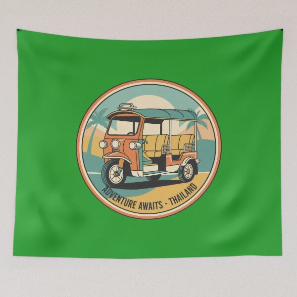 Item preview, Vintage Tuk Tuk. Adventure Awaits Thailand designed and sold by MyHappyArtShop.