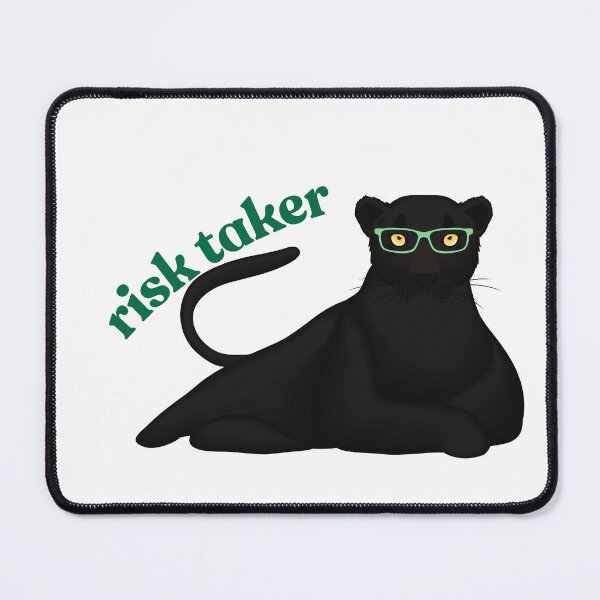 Item preview, risk taker, black panther with sunglasses,quotes designed and sold by urchoice002.