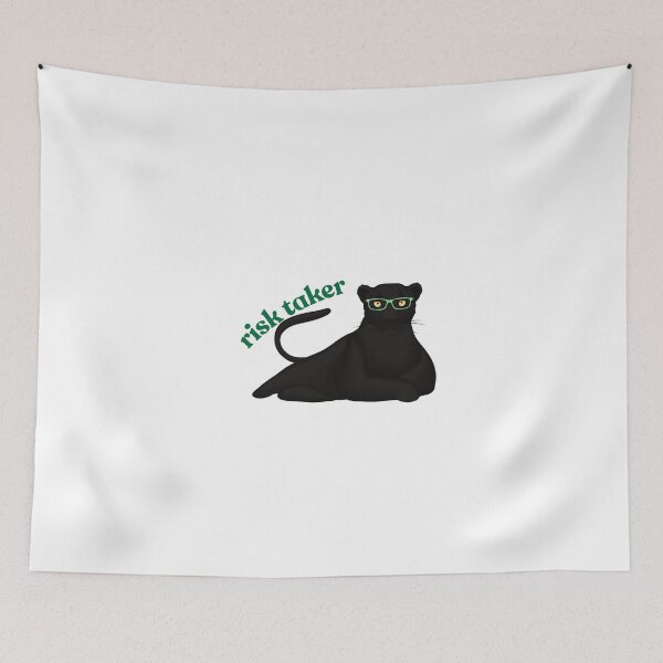 Item preview, risk taker, black panther with sunglasses,quotes designed and sold by urchoice002.