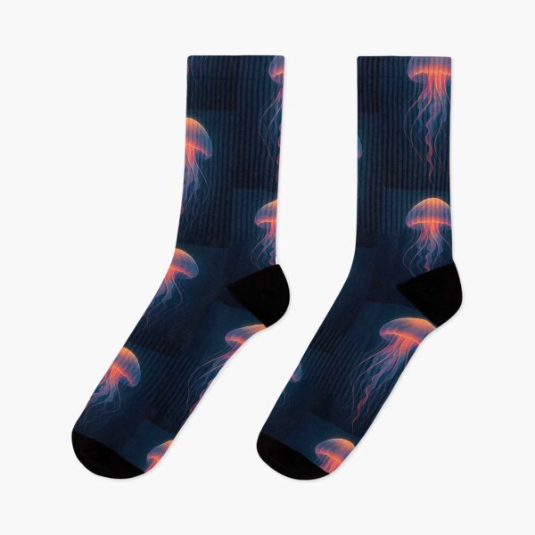 Item preview, Fiery Jellyfish: Orange-Blue Glow designed and sold by DariaCraft.