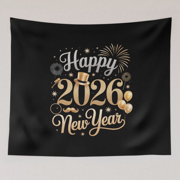 Item preview, Happy 2026 New Year Celebration Design with Fireworks and Balloons designed and sold by Gogetgiggles.