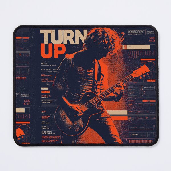 Item preview, Turn It Up - rock grunge guitar player - Electric Guitar Silhouette Tee / “Shadow" Guitar Hero Shirt designed and sold by markmm9.