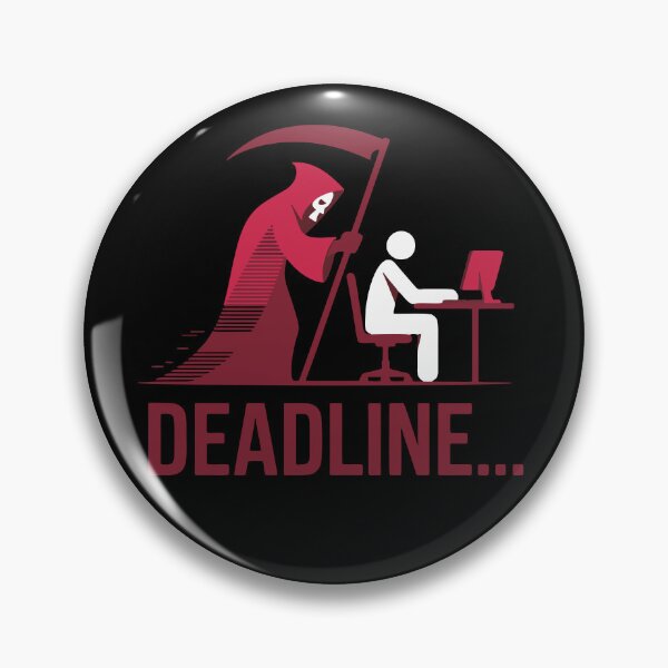 Item preview, Deadline Grim Reaper Office Humor Print designed and sold by cabana.space.