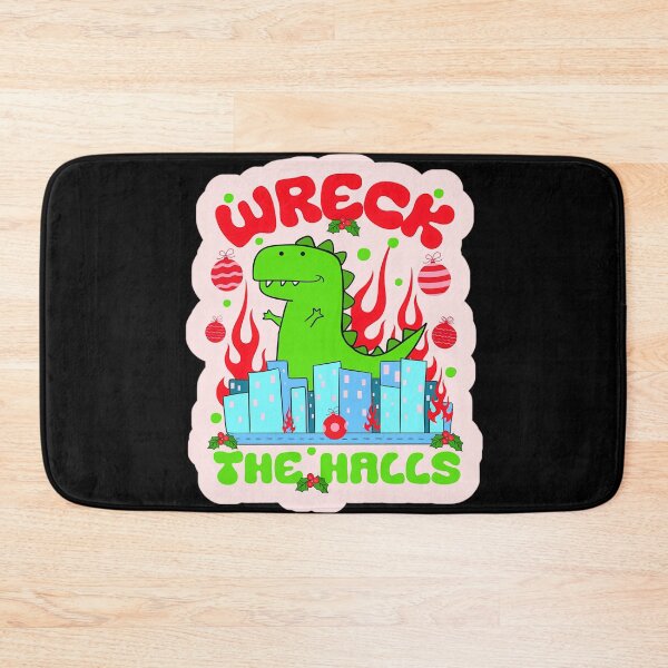 Item preview, Dinosaur Christmas Godzilla Holiday Pun designed and sold by Renata Illustrata.