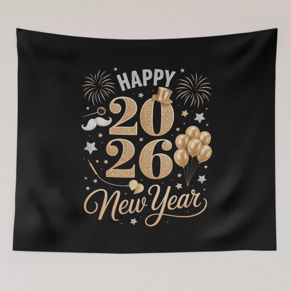 Item preview, Happy 2026 New Year Celebration Design with Fireworks and Balloons designed and sold by Gogetgiggles.