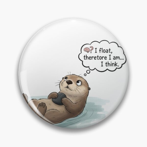 Item preview, Existential Crisis Otter  | Deep Thought Sea Otter Vector  designed and sold by Whisky1111.