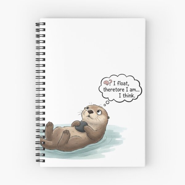 Item preview, Existential Crisis Otter  | Deep Thought Sea Otter Vector  designed and sold by Whisky1111.
