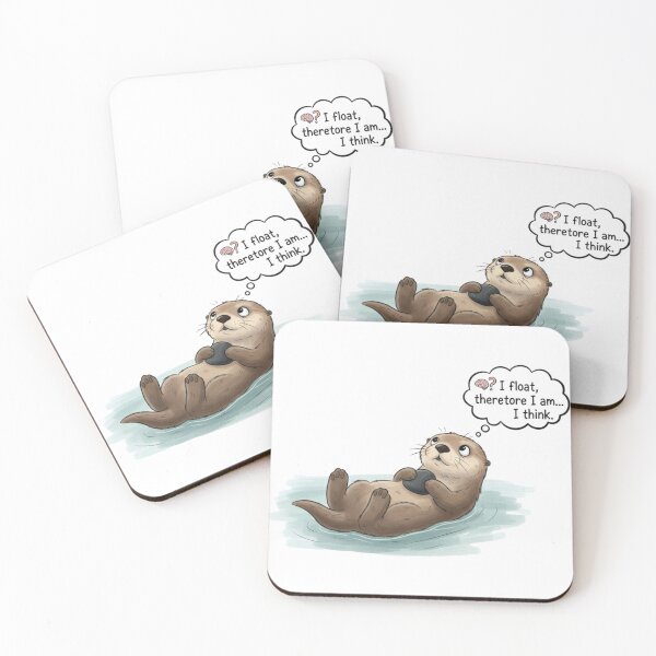 Item preview, Existential Crisis Otter  | Deep Thought Sea Otter Vector  designed and sold by Whisky1111.
