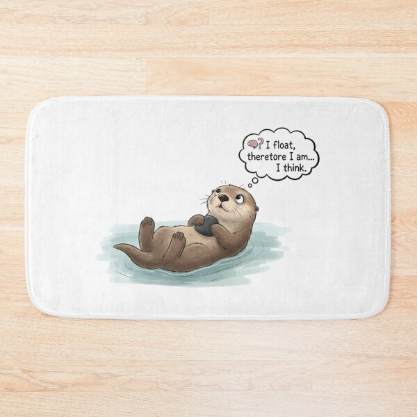 Item preview, Existential Crisis Otter  | Deep Thought Sea Otter Vector  designed and sold by Whisky1111.