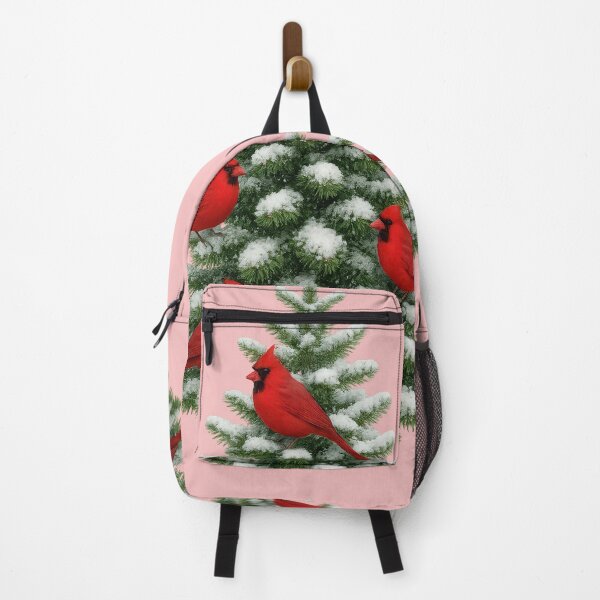 Item preview, Snowy Christmas Tree with Cardinals - Winter Nature Scene designed and sold by christmas-xmas.