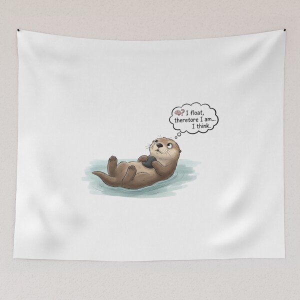 Item preview, Existential Crisis Otter  | Deep Thought Sea Otter Vector  designed and sold by Whisky1111.
