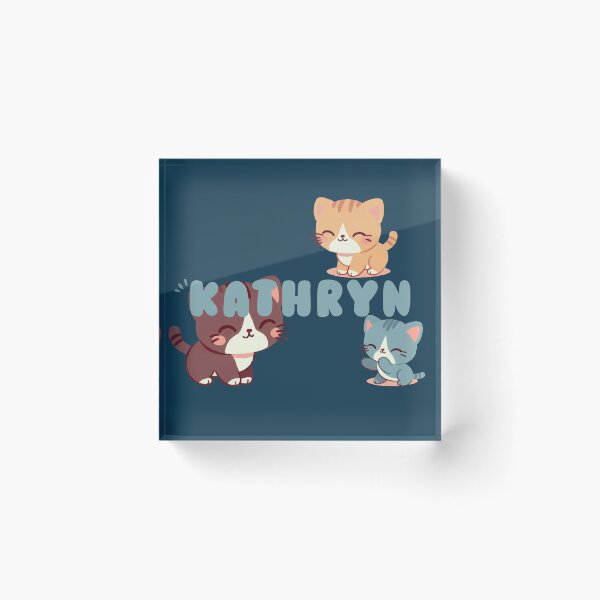 Item preview, Cute Cats and Name Kathryn – Kawaii Personalized Design designed and sold by karolinahinc.