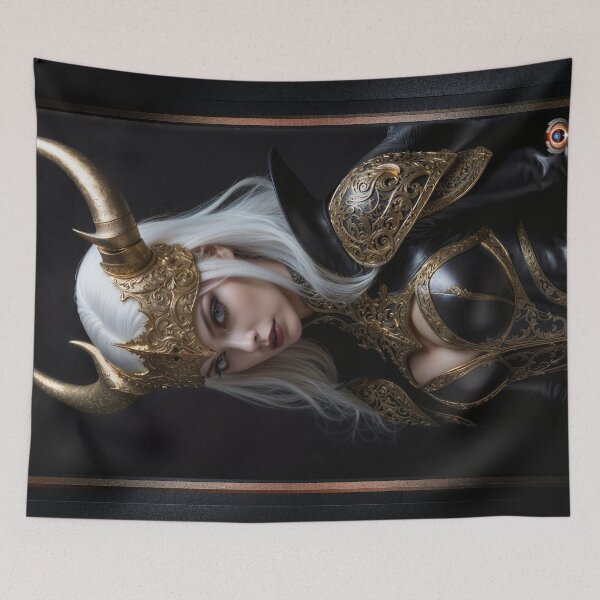 Item preview, Portrait Of The Regal Lydian Warrior Mylia Tinai Stunning AI Concept Art by Xzendor7 designed and sold by Xzendor7 Digital Art Creations.