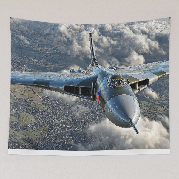 Item preview, Royal Air Force Vulcan Soaring Over the Coast with Thunderous Grace designed and sold by Skyframe Aviation.