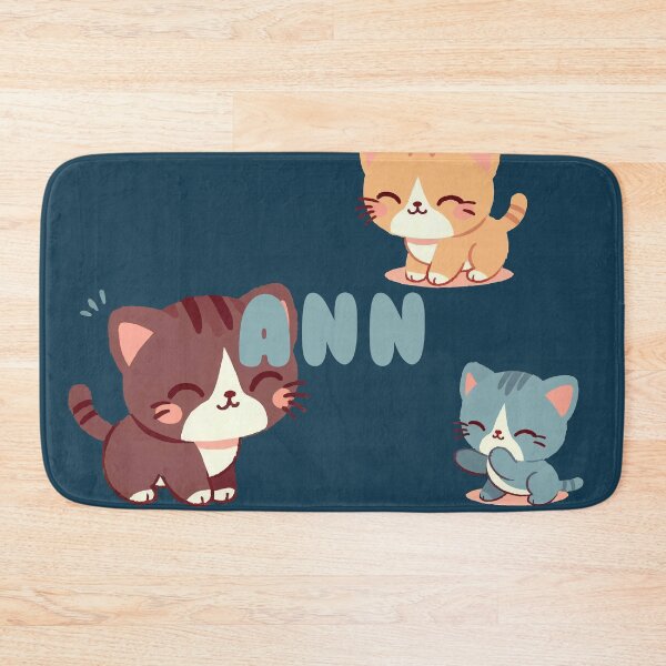 Item preview, Cute Cats and Name Ann – Kawaii Personalized Design designed and sold by karolinahinc.