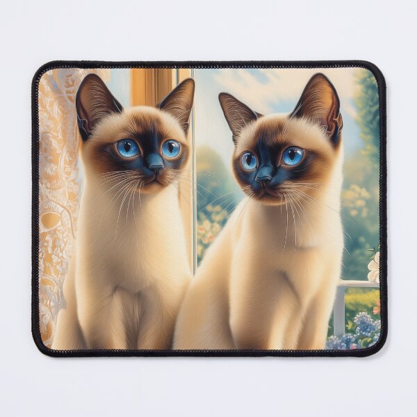 Item preview, Two Siamese Cats by the Window designed and sold by PetsArt.