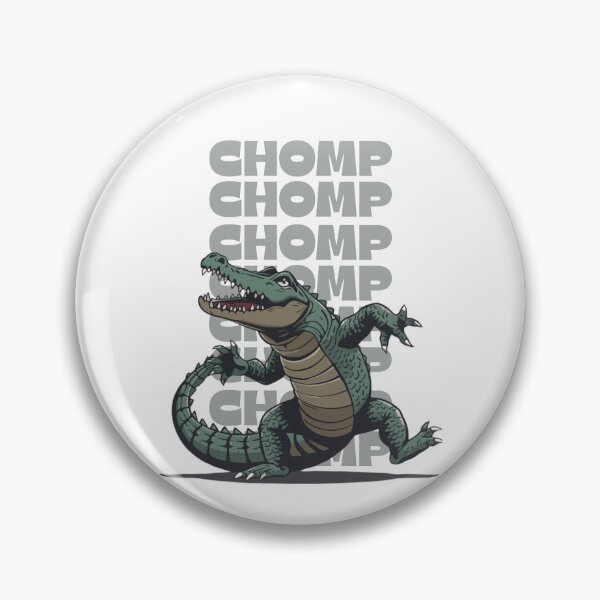 Item preview, Retro Cartoon Alligator Running with "CHOMP CHOMP" designed and sold by davidjulie.