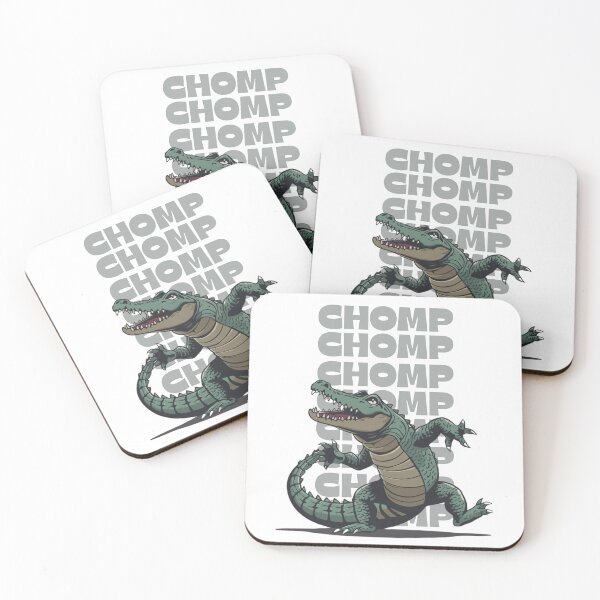 Item preview, Retro Cartoon Alligator Running with "CHOMP CHOMP" designed and sold by davidjulie.