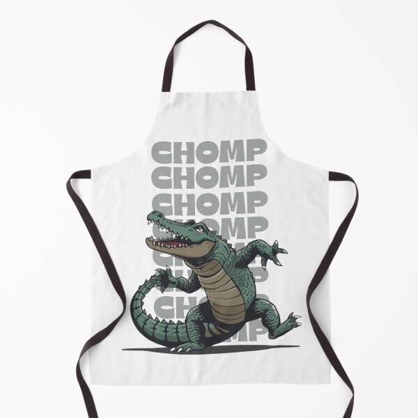 Item preview, Retro Cartoon Alligator Running with "CHOMP CHOMP" designed and sold by davidjulie.