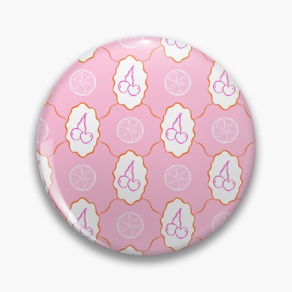 Item preview, Coquette Cherries Pink and Orange Pattern designed and sold by Olive Lane Creative.