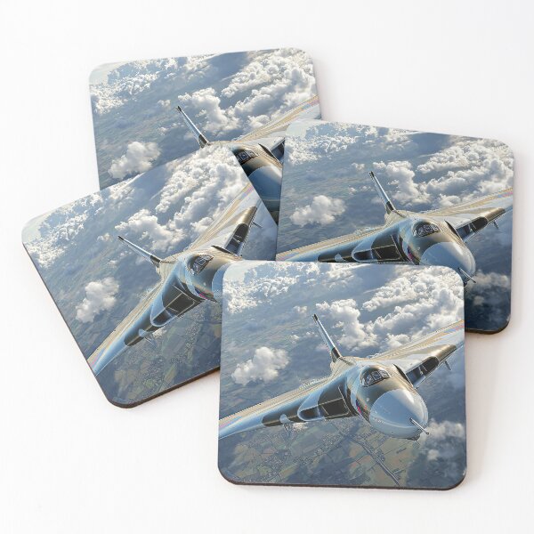 Item preview, Delta Wing Vulcan In Flight Over the Cold War Landscape designed and sold by Skyframe Aviation.