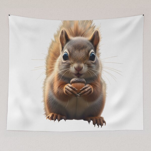 Item preview, Cute Red Squirrel with Acorn – Adorable Wildlife Portrait designed and sold by YASS@.
